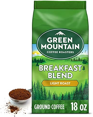 Green Mountain Coffee Roasters Breakfast Blend, Ground Coffee, Light Roast, Bagged 18 oz