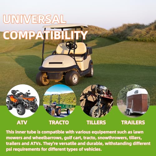 2 Stück 16 x 6,50-8 Reifenschlauch 16 x 650-8 16 x 7,50-8 16 x 750-8 Innenschlauch mit geradem Ventilschaftspalt für Golfwagen, Traktor, Rasenmäher, Schneefräsen, Anhänger, Schubkarren und ATV