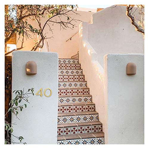 Numéro de porte 15 cm grand panneau architectural moderne flottant doré