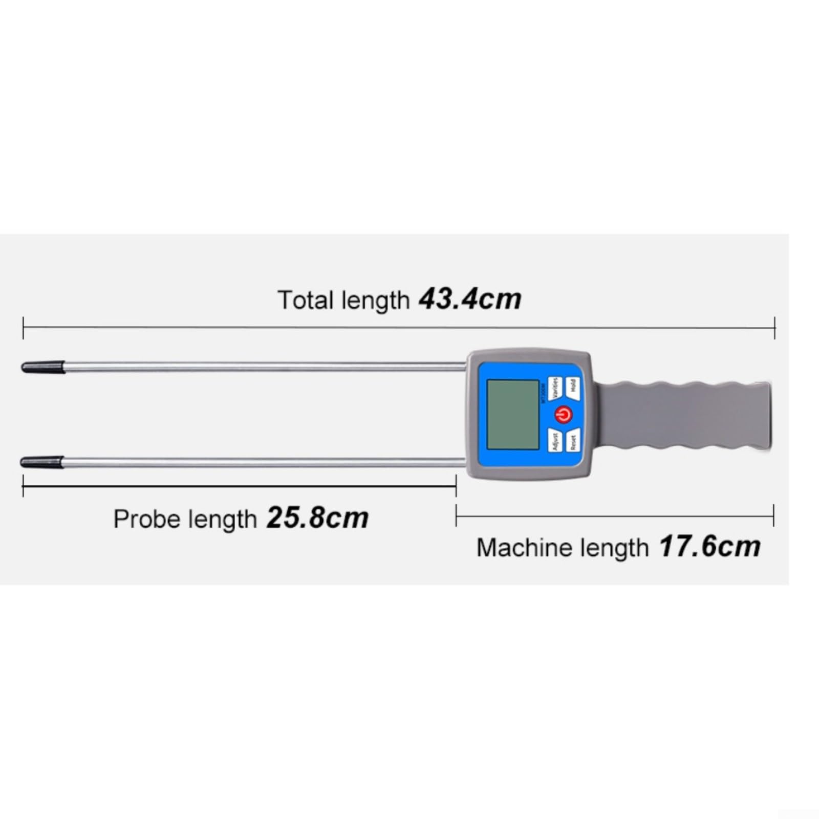 Medidor de humedad portátil para papel, madera y fibra, rango de 0-95%, pantalla LCD retroiluminada digital, probador compacto de ABS