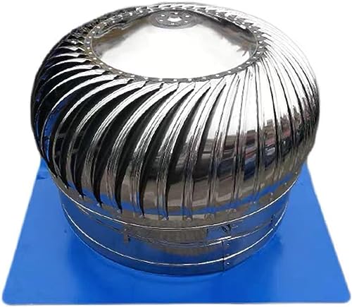 Sombrerete Giratorio para Chimenea - Ventilador de turbina Impermeable con cojinete galvanizado para Mayor eficiencia, solución de ventilación para extracción de Humos