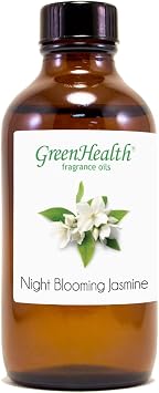 4 fl oz Night Blooming Jasmine Fragrance Oil Glass Bottle w/Cap - GreenHealth