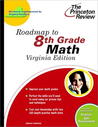 Roadmap to 8th Grade Math, Virginia Edition (State Test Preparation ...