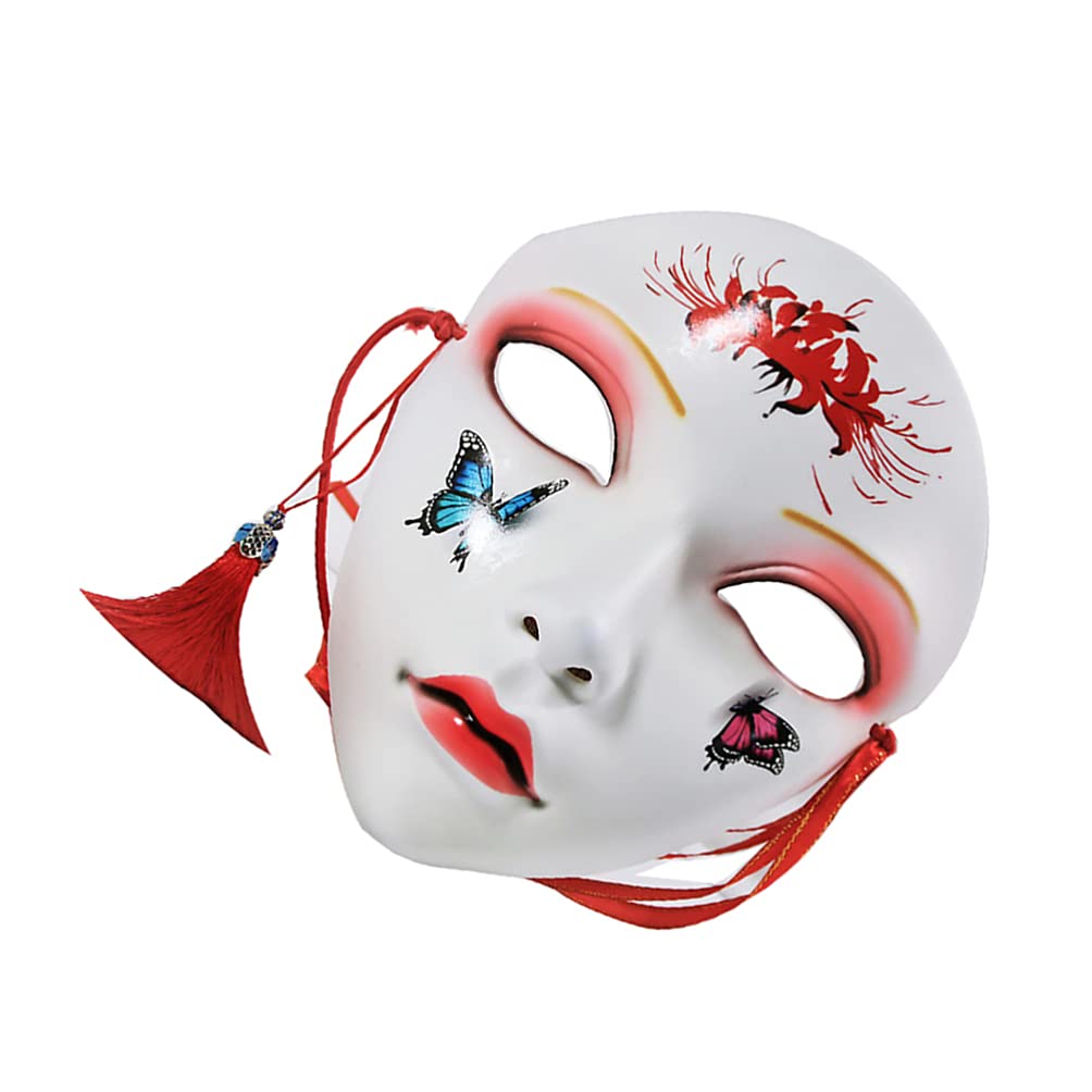 Amosfun Japanese Kabuki Kitsune Masks Cosplay Masks for Masquerade Chinese Style Cosplay Masks, 18.5X16.5CM (UVT03Y63E4IXXK2523E16SW1)