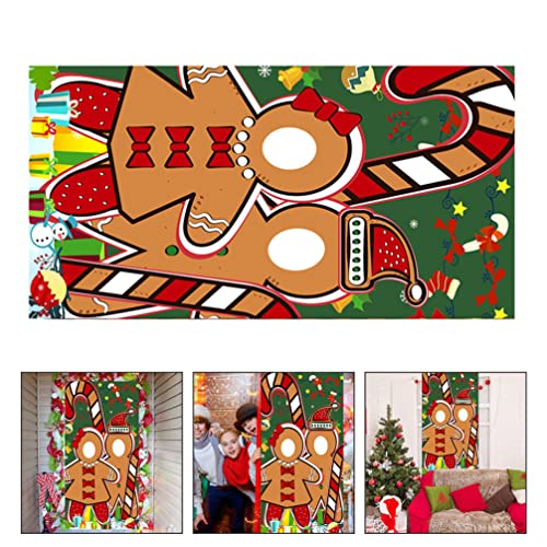 Natal Gingerbread Fotografia Backdrop Bandeira: Lareira Inverno Tapeçaria Do Feriado Fundo Da Foto P