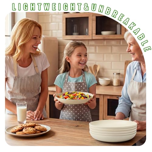 Image of 9In Unbreakable Dishwasher & Microwave Safe Dinner Plates Set of 6