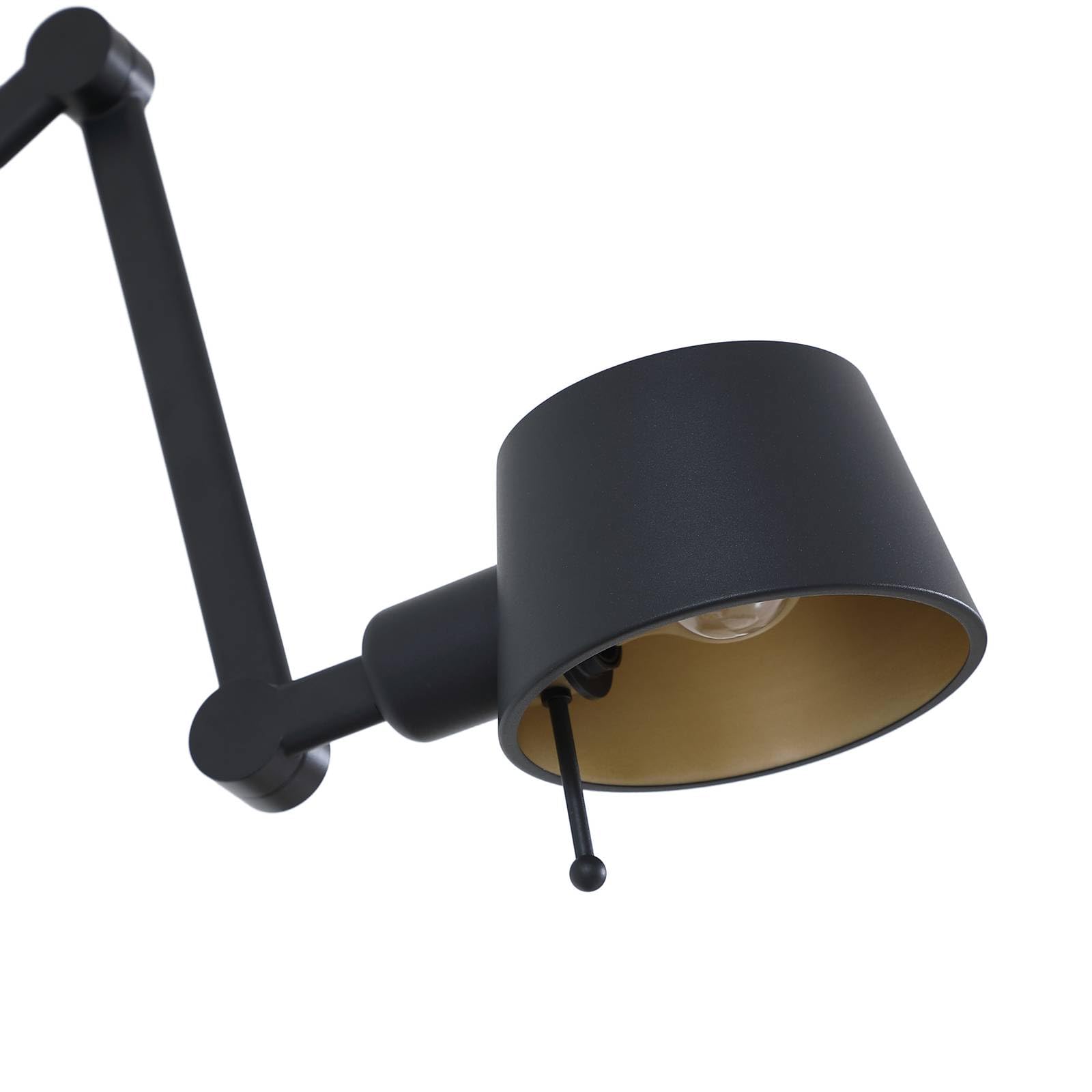 Lucande Wandleuchte, Wandlampe Innen Silka (Modern) in Schwarz aus Metall (1 flammig E27) - Wandstrahler Wandbeleuchtung Schlafzimmer/Wohnzimmer Wohnzimmerleuchte