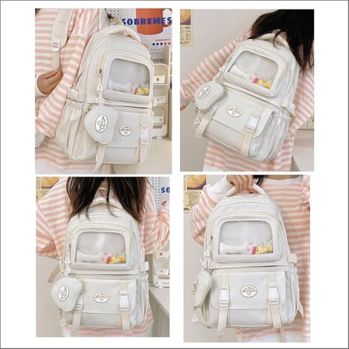 Image of Tinttot 30 Litre, Japanese Korean Style Capybara Niche College Students Light weight School bag Women's Travel Backpack