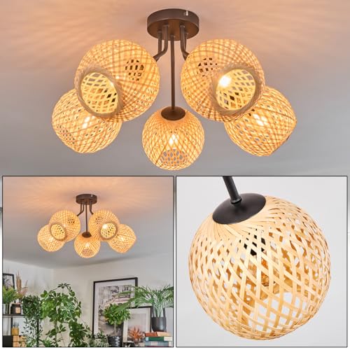 Plafonnier Basto d'exception 5 lumières écru au design épuré - 2