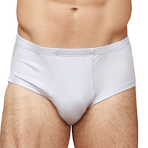 Pure Silk Knitted Men's Briefs Bsy9112[Gray,Usl] #TOP1