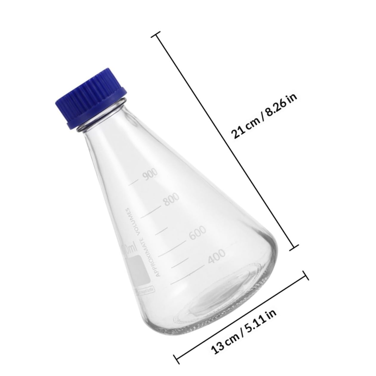 MAGICLULU 2 Pièces Fioles Coniques Verre pour Expériences Fioles de Laboratoire avec Graduation Claire pour Matériel Expérimentation