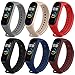 Yisica Bracelet Compatible avec Xiaomi Mi Band 4 / Xiaomi Mi Band 3, Bracelet de Remplacement en Silicone Réglable Multicoloré, Femmes Hommes (6 Pack-A)
