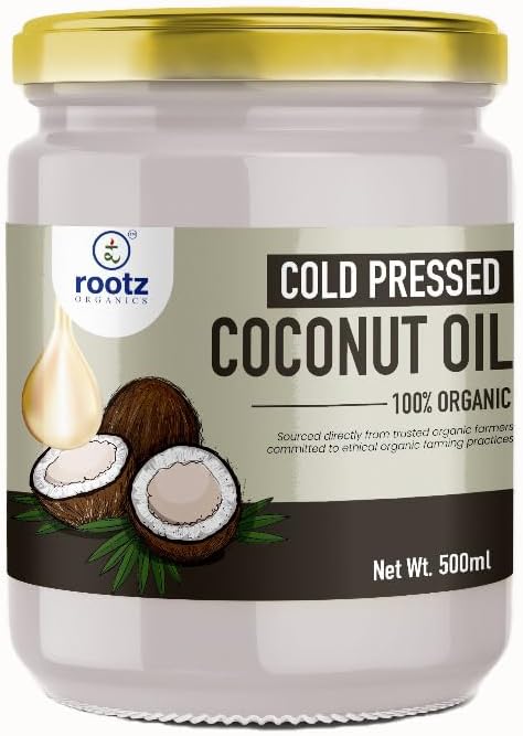 Rootz Organic ORGANIC COLPRESSED COCONUT OIL, 500 ML