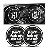 2 Pack Bling Car Coasters for Cup Holder, Crystal Rhinestone 2.75 in Cup Holder...