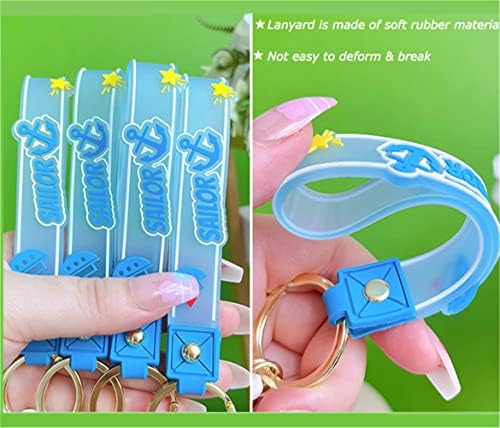KUPOOL White Navy Rabbit in Bathtub Keychain Exquisite and Cute Acrylic Pendant Cartoon Bag Hanging Decoration Key Chain Jewelry Gift For Children Women Men Girlfriend Trendy Backpack Car Keys