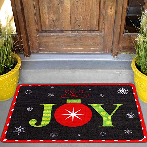 Uratot Christmas Welcome Doormats Creative Christmas Joy Printed Floor Mats Xmas Indoor Outdoor Welcome Rugs, 20 X 28 Inches #TOP6