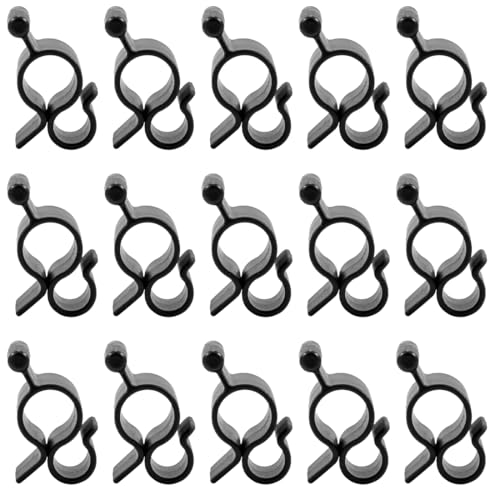 AORVYUI Ganchos para tienda de camping, 15 ganchos S, accesorios de camping, ganchos para tienda, ganchos para toldo para autocaravana, caravana, camping, jardín (negro)