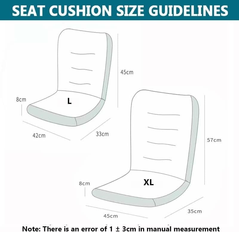 Miniatura 3 de Juego de cojines para sillas de respaldo alto - Almohadillas de asiento para silla de oficina y comedor con lazos - Una pieza gruesa (color #5,