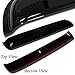 TuningPros WSVT2-210 Sunroof Moonroof Type 2 and Out-Side Mount Window Visor Deflector Rain Guard Dark Smoke 5-pc Set
