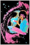 Bob Ross Galaxy Painting Stars Cool Psychedelic Trippy Hippie Decor UV Light Reactive Black Light Eco Blacklight Poster for Room
