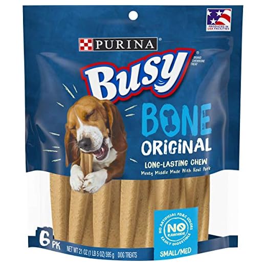 Purina Busy Bone Adult Dog Chew Bone Treats, Original - 6 ct. Pouch