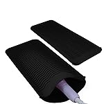 2PCS Silicone Heat Resistant Mat Pouch for Hair Straightener, Curling Iron, Flat Iron and Hot Hair Tools Black