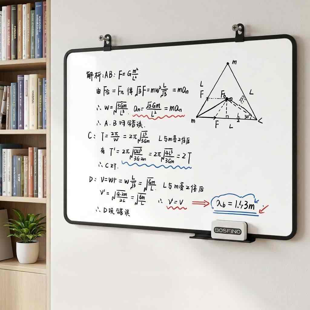 90 x 60 cm großes magnetisches doppelseitiges Whiteboard mit