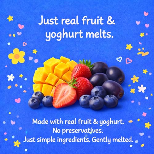 Image of Happa Fruit & Greek Yogurt Melts | 100% Fruit & Yogurt Candy for Babies, Kids & Adults | No Added Colours, No Artificial Flavours | Melt-in-Mouth | 8M+ | 20g Pack of 4
