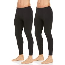Thermajohn Mens Thermal Underwear Pants Long Johns Bottoms Thermal Leggings for Men Extreme Cold 2 Pack