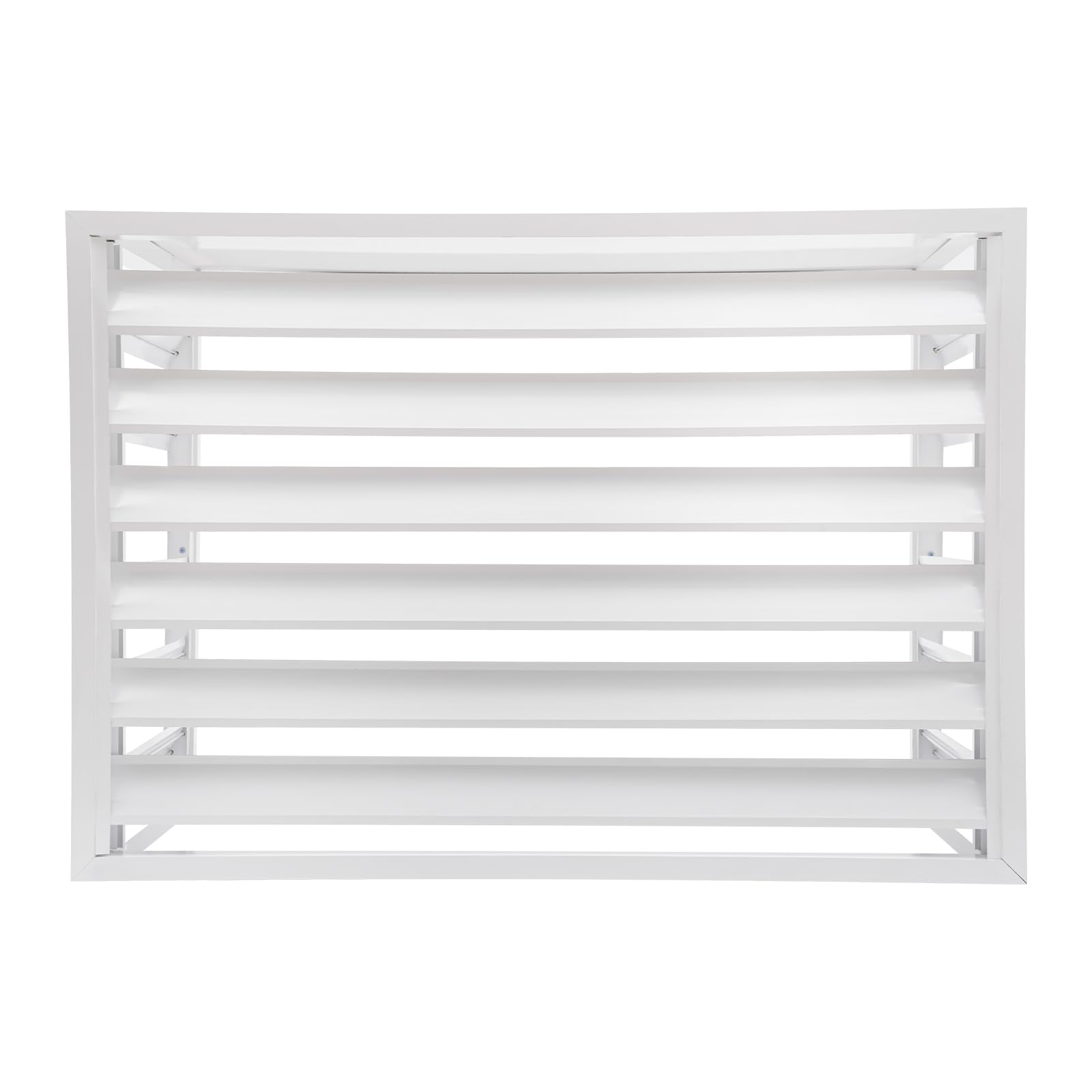 Cubierta de aleación de aluminio para aire acondicionado, montaje en pared, cubierta/revestimiento para aire acondicionado y bomba de calor, protección para dispositivo exterior grande (Blanco)