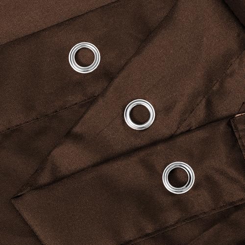 Image of N&Y HOME Fabric Shower Curtain or Liner with Magnets, Brown | Hotel Quality, Machine Washable, Water Repellent, Standard Size