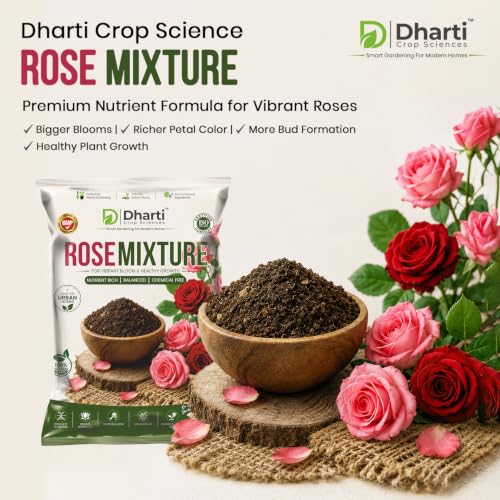 Image of Rose Mixture Fertilizer for Plants - Organic Plant Food for Bigger Blooms, Healthy Roses & Strong Root Growth - 1 KG