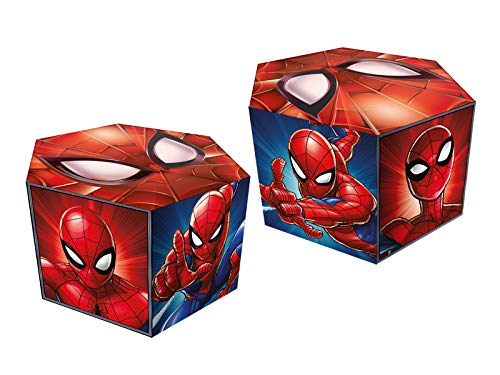 Caixa Surpresa Sextavada Fa R319 Spider Man Animacao - Pacote Com 08 Un Regina Colorido
