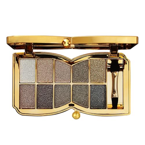 Paleta de sombras de ojos con purpurina, paleta de sombras de ojos brillantes de 10 colores, brillo resistente al agua y duradero para cumpleaños/día de San Valentín