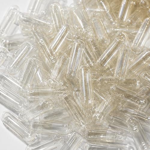 Image of Patco Pharma - Size 0 Transparent Empty Hard Gelatin Pill Capsule (Pack of 500) 500mg