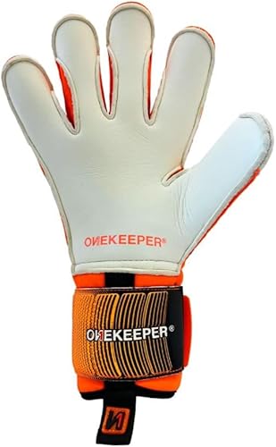 Miniatura 10 de ONEKEEPER Fusion Contact Pro - Guantes de portero negros de nivel profesional para adultos y jóvenes, guantes de portero de fútbol GK, látex de