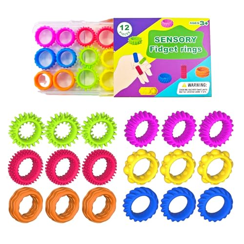 GWAWG 24 Stück Sensorische Fidget-Ringe