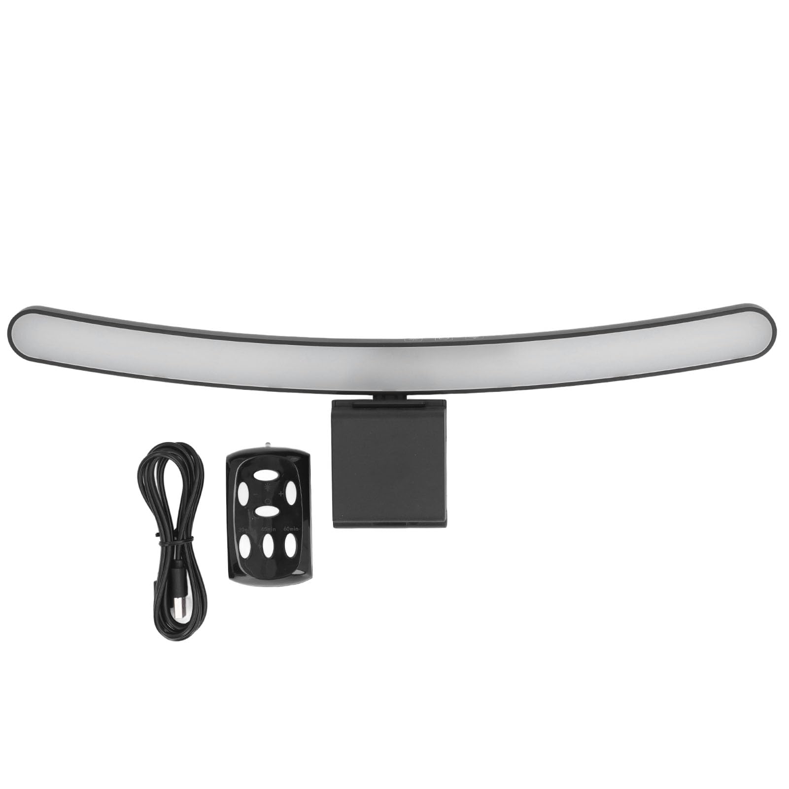 Jectse Barre Lumineuse de Moniteur Incurvée, Lampe D'écran D'ordinateur à Gradation Continue avec Télécommande sans Fil, Barre Lumineuse LED Alimentée par USB pour Soins des Yeux pour