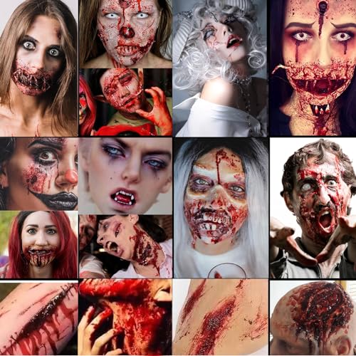 Shrubz Halloween Sangue Finto Set, 10 pcs Trucchi