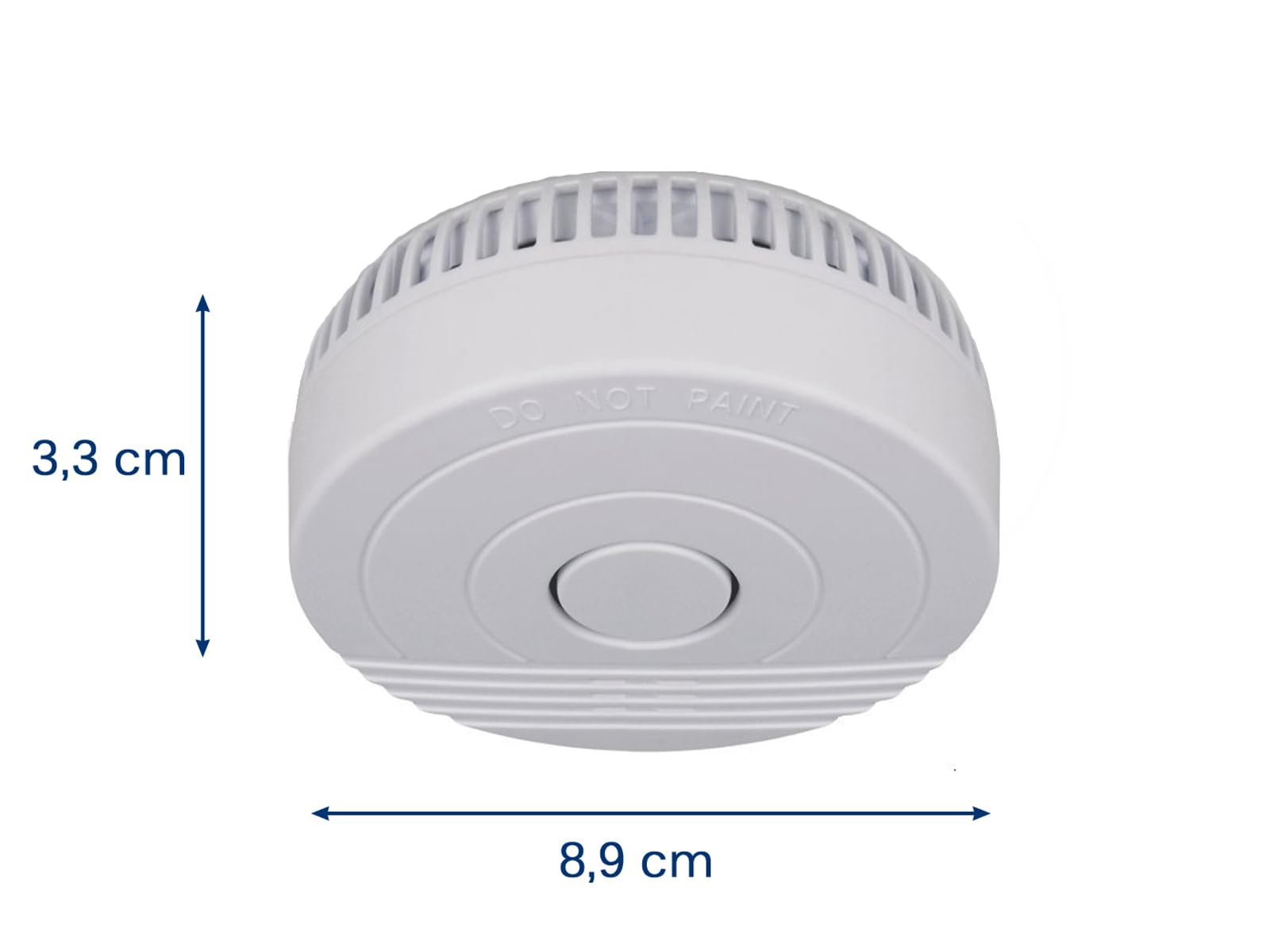 Pack de 4 detectores de humo con adhesivo magnético, batería de 5 años, DIN EN14604, color blanco
