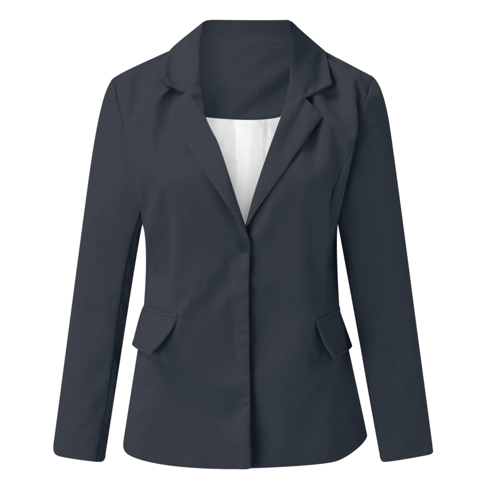 Generisch Casual Color sólido manga larga solapa traje estilo chaqueta pequeña