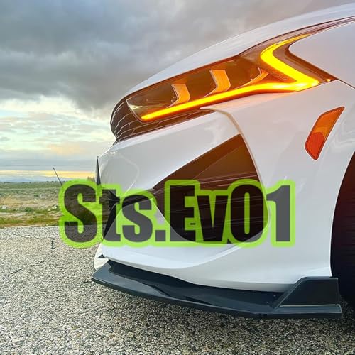 STSEV01 Front Bumper Lip Splitter Spoiler Compatible with KIA K5 EX/LX/LXS/GT 2021-2026 - Kia K5 GT/GT-Line 2025 2026, 3pcs Air Dam Chin Body Kit Underbody Lip Accessories (Gloss Black) - Image 5