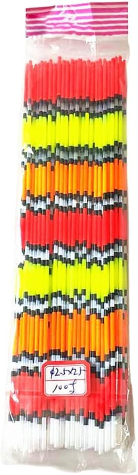 100Pcs Hollow Tail Floats Fishing Bobber Accessories Drift Tail Fishing Float Top Eye Catching Fishing Float Top