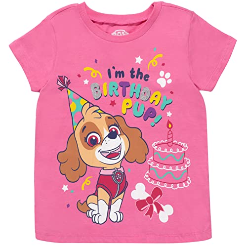 Paw Patrol Birthday Christmas Girls T-Shirt Toddler to Big Kid Sizes (2T - 10-12)