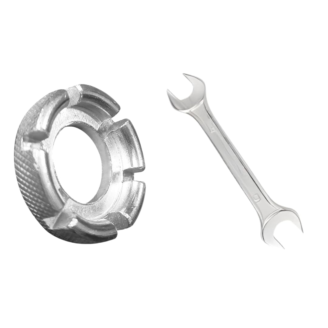 FCC Racing Bicycle 6 Way Spoke Nipple Key with 15–16mm Bike Wrench, Cycle Wheel Rim Spanner Repair Tool Combo for Spoke Adjustment & Bicycle Maintenance (Silver)-image-29