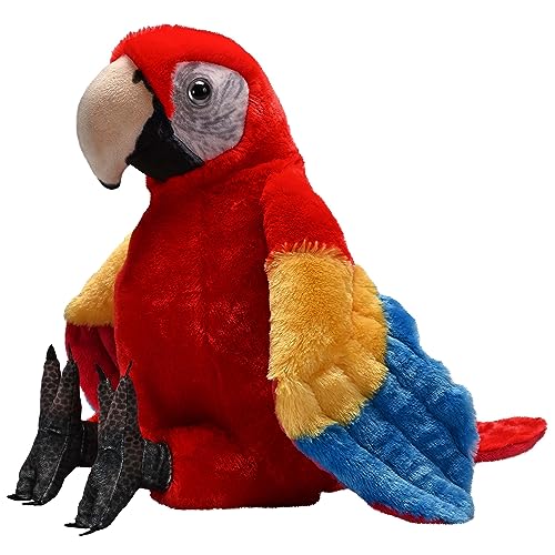 Wild Republic Artist Collection, Scarlet Macaw, Gift for Kids, 15 inches, Plush Toy, Fill is Spun Recycled Water Bottles.