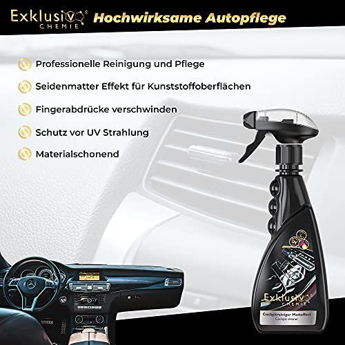 Exklusiv Chemie® Cockpit Cleaner Mat Effect | Cockpit Care Car | Reinigt en verzorgt dashboard en kunststof oppervlakken… - Image 3