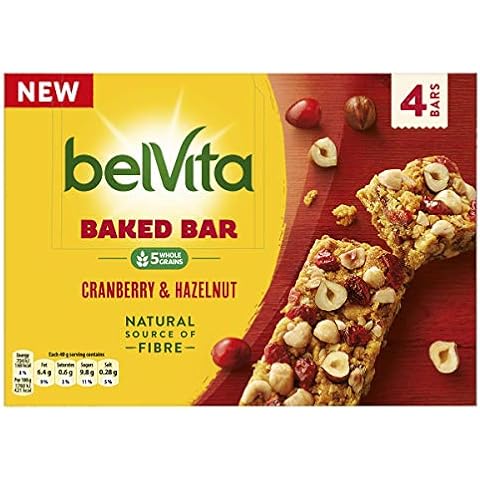 Belvita Breakfast Cranberry and Hazelnut Baked Bar, 4 x 40g Cover
