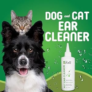 HALLI Jamaican Inspired Plant-Based Dog Ear Cleaner with Coconut Oil and Aloe Vera - Wax-Dissolving, Gentle Formula, Mild Scent - Large 8 oz Bottle HALLI Jamaican Inspired Plant-Based Dog Ear Cleaner with Coconut Oil and Aloe Vera – Wax-Dissolving, Gentle Formula, Mild Scent – Large 8 oz Bottle