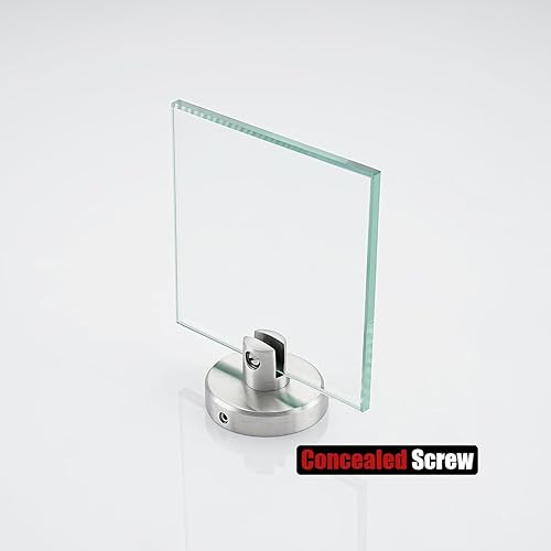 Miniatura 9 de JQK Pequeños estantes flotantes de vidrio cepillado, repisas de exhibición de 4 pulgadas para pared, mini decoración, sala de estar, dormitorio,